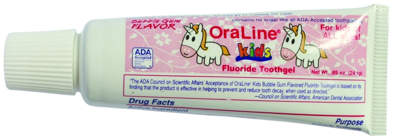 ADA Accepted .85 oz Fluoride Bubblegum Toothgel